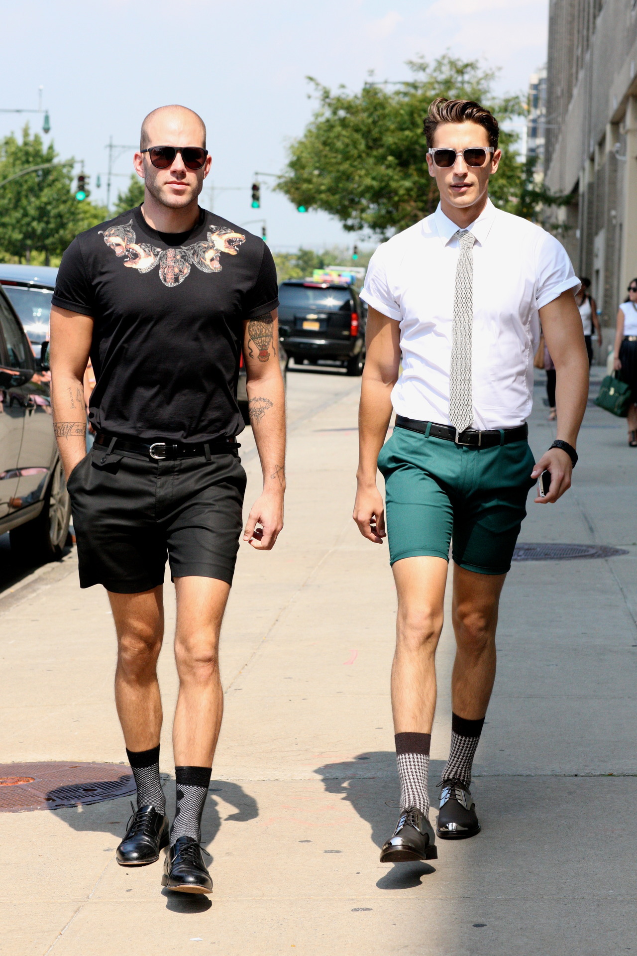 loafers with shorts and t shirt