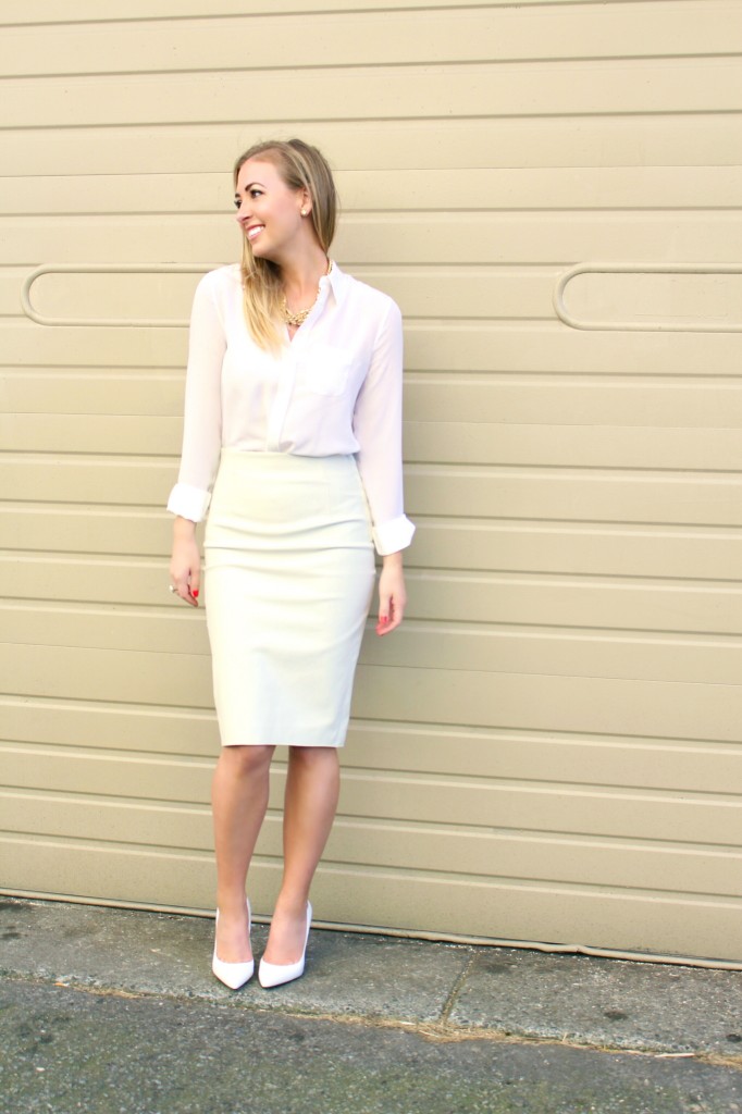 Fall Fashion - White Hot At The Office