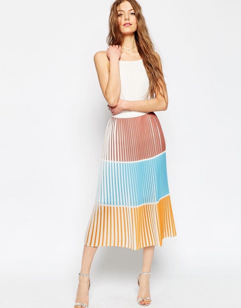 ASOS colourblock skirt