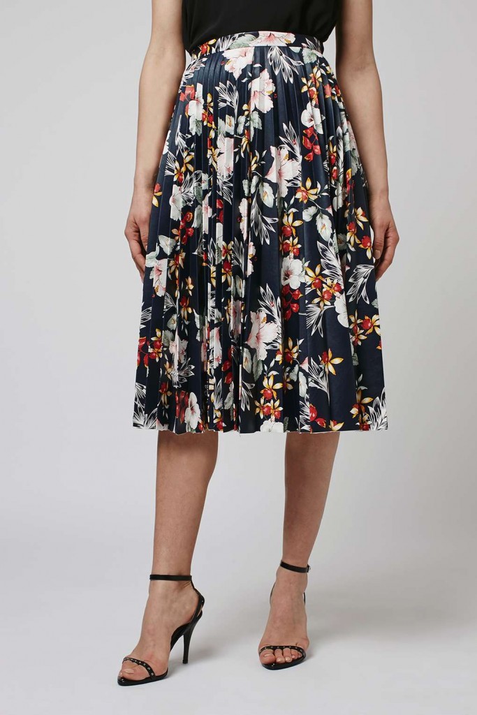topshop floral print skirt
