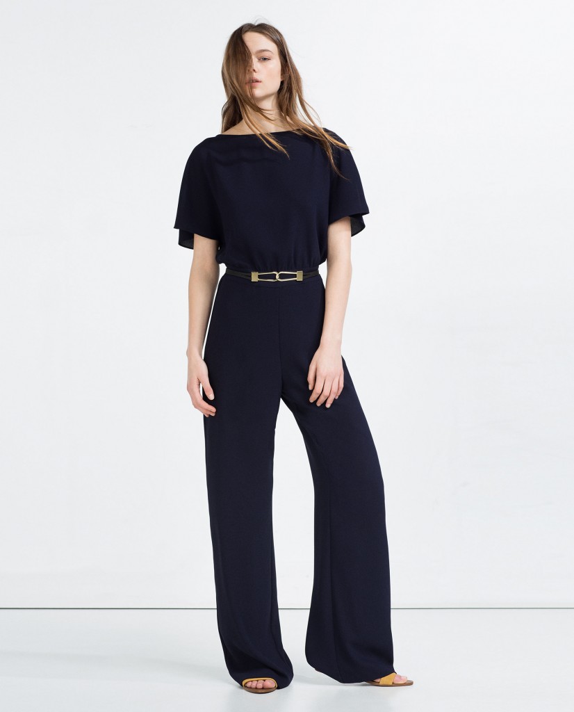 zara belted jumpsuit