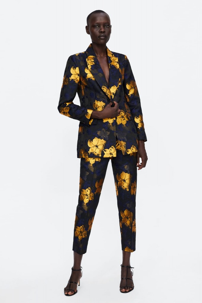 SNTF_Florals for Fall_Zara Floral Jacquard Blazer & Pants