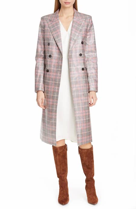 Double Breasted Check Coat TOMMY X ZENDAYA