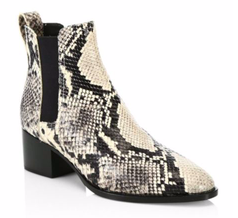 Rag & Bone Walker Snakeskin-Print Leather Chelsea Boots