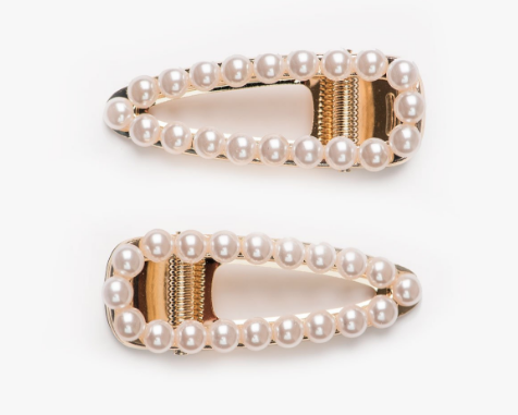 Double Pearl Barrettes