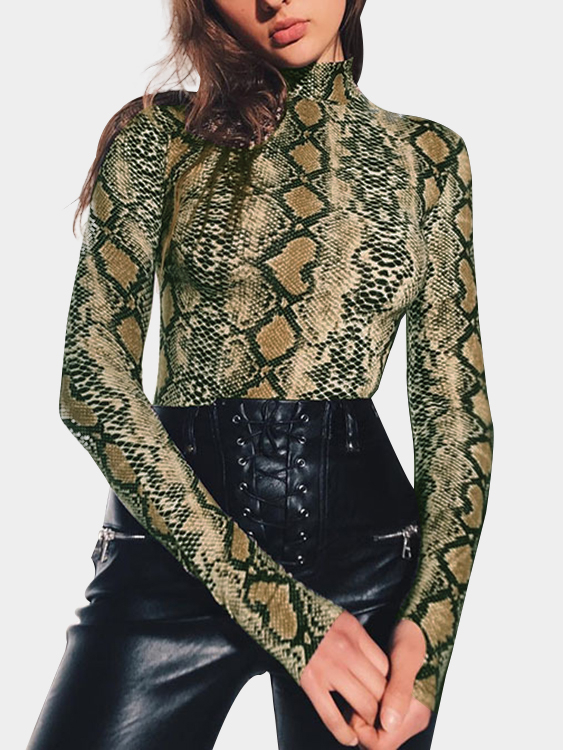 Snakeskin Print Top Blog